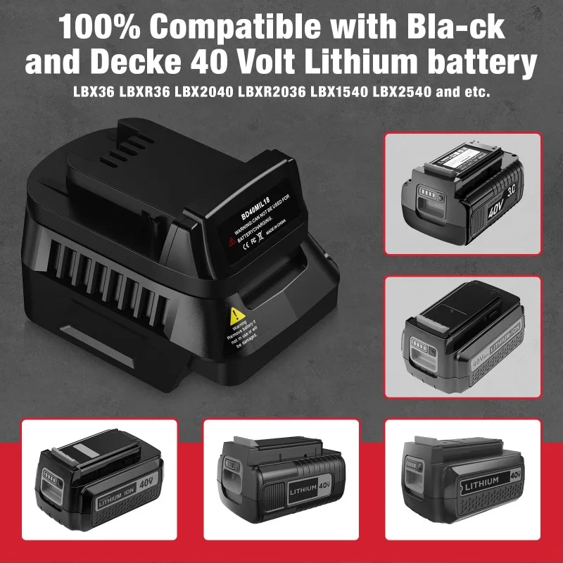BD40MIL18-batterijadapter, ges - Black+Decker Tool Cordless recensie en prijs
