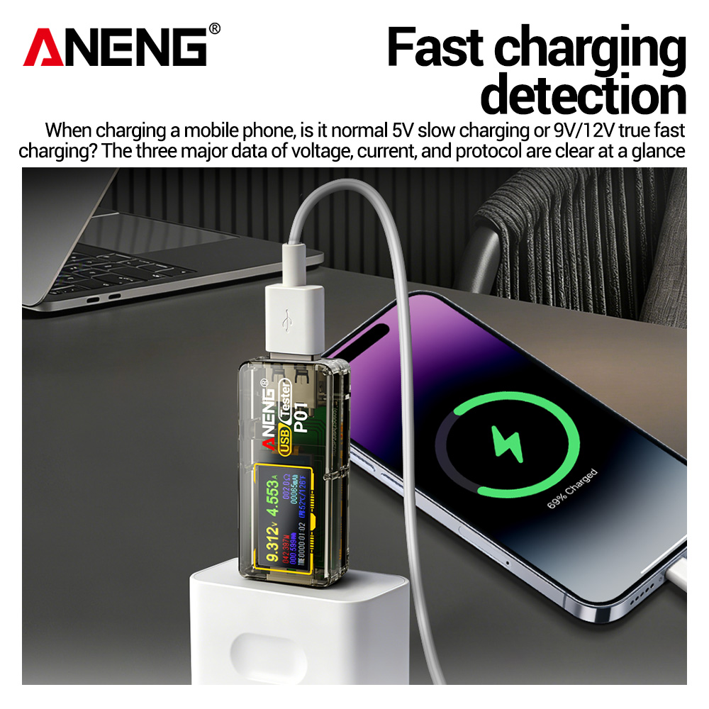 ANENG P01 USB-tester, voltmete - Logic Analyzer Usb recensie en prijs