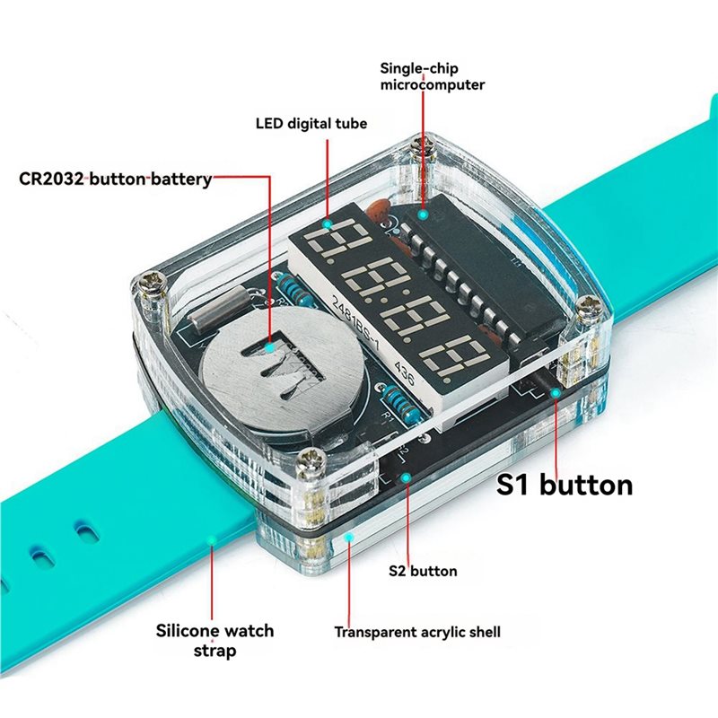 2X DIY Horloge LED Horloge Ele - Diy Electronics Project Kit recensie en prijs